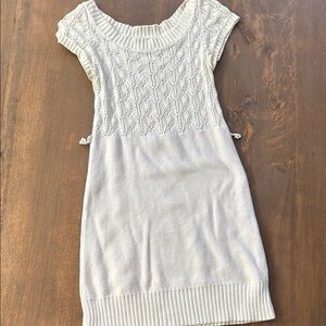 Maurices White Crew Neck Sweater Dress